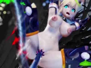 MMD R Big Boobed Naked Girl Fucked By Spinning Tentacle Free Hentai
