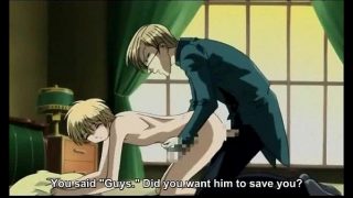 Blonde hentai guy gets his anal fucked hard