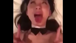 cute girl being fucked in playboy costume