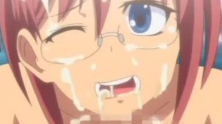 Huge hentai boobs covered with sperm