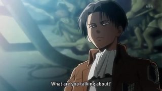 Levi beating the shit out of Eren.