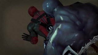 Nightwing deepthroats Deadpool