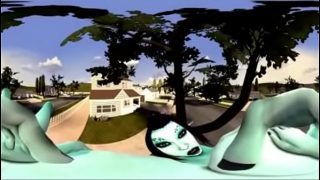 Waiting for the Bus to the Beach giantess 360 VR Animation Insetion cartoon 3d porn games
