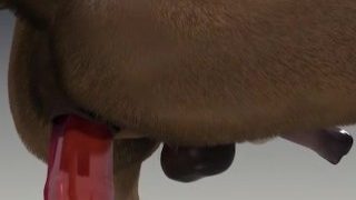 3D anthro horse takes big dildo in the butt and jerks off!