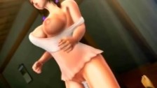 3D Busty Teen Slave vs Fuck Machine!