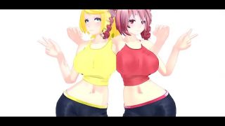 3D MMD Gimme that with Rin and Teto 3d cartoon sex game