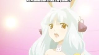 Amazing cartoon boobs with sexy hentai girl