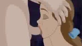 Belle gags on beast’s big juicy dick in human shape