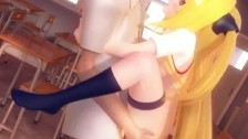 Blonde hentai teen gets fucked in classroom