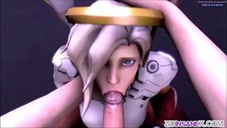 Blonde Mercy sucking cock and getting drilled