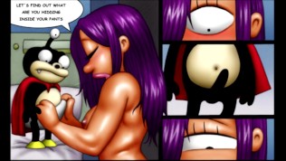 Cartoon porn comic. Futurama: Leela fucking after her bath