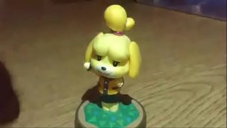 Cumming on Isabelle Amiibo