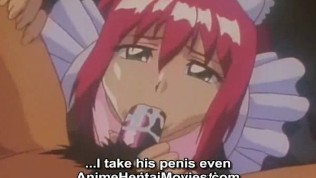 Cute housemaid eating the cum – anime hentai movie