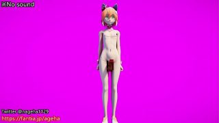 futanari cat girl dance