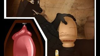 Garyu Anubis furry yiff masturbation animation