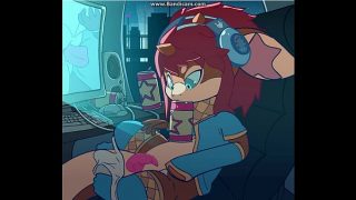 Gay furry Handjob on the PC