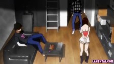 Hentai girl sucks and tittyfucks