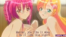 Hentai girls sucks and gets fucked by guy
