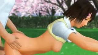 Hentai teens fuck in park