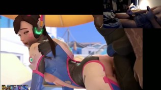 “Let’s Play” Masturbating to Overwatch’s D.Va Doing It Doggystyle!