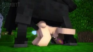 Minecraft Jenny fucked by actual horse