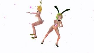 MMD R-18 Gumi and Rin LUVORATORRRRRY! Sex Ahegao Dance
