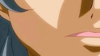 Pink hentai pussy takes hard stick in