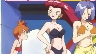 Pokemon (S01E18) – James inflatable breasts + Misty in bikini