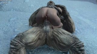 Sexy Skyrim- Vampire tries to command a Frost Troll. Gets dominated.(part1)