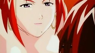 Threesome fuck in sexy hentai movie
