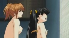 Threesome with hot anime sluts