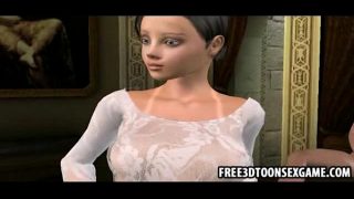 Two gorgeous and exotic 3d cartoon babes undressing