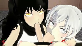 Blake and Weiss naughty blowjobs (Rwby)