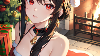 Hentai – 1girl ai generated breasts christmas christmas outfit