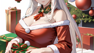 Hentai – 1girl ai generated breasts christmas christmas outfit