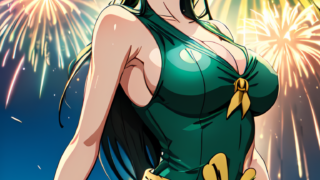 Hentai – 1girl ai generated breasts female only fireworks hentai