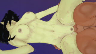 Hentai – 16:9 aspect ratio 1boy 1girl anime arm grab belly belly