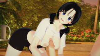 Hentai – 16:9 aspect ratio 1boy 1girl anime black hair black