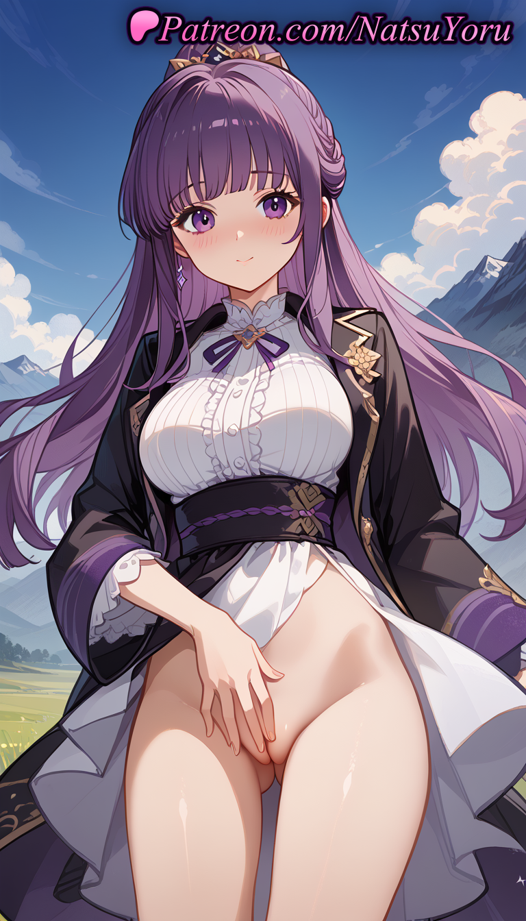 1girl 2025 ai_assisted ai_generated anime anime_style asian ass_visible_through_thighs bangs big_breasts black_coat black_jacket blue_sky blunt_bangs blush braid breasts bust center_frills closed_mouth clothes_lift clothing cloud coat covering covering_crotch covering_privates covering_pussy cowboy_shot cut_bangs day dress earrings female_focus female_only female_solo fern_(sousou_no_frieren) frilled_sleeves frills groin hentai high-waist_skirt high_quality high_res high_resolution jacket jewelry labia labia_majora light-skinned_female lips long_coat long_hair long_sleeves looking_at_viewer natsuyoru neck_ribbon no_panties open_clothes open_coat open_jacket outside partially_visible_vulva patreon purple_bow purple_eyes purple_hair purple_ribbon pussy ribbon sash shirt sidelocks skirt sky smile solo_female sousou_no_frieren stable_diffusion standing thighs uncensored voluptuous voluptuous_female white_dress white_shirt wide_sleeves wind wind_lift