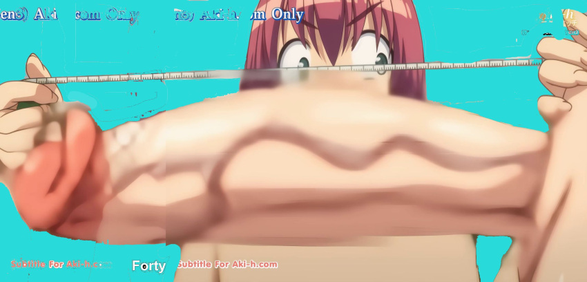 aki-h anime asakura_mao big_penis bosshi decensored edit futabu futanari hentai measuring measuring_penis measuring_tape niimura_akane nude queen_bee_(studio) stitched tape_measure
